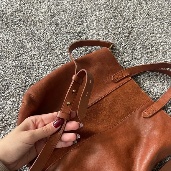 Madewell Brown Suede stripe Leather Bag - Picture 6 of 7